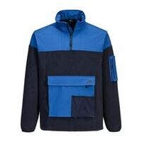 Forro polar deportivo KX3 con cremallera de 1/4, azul marino oscuro/cuarzo, L