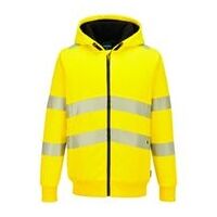 PW321 Hi-Vis Winter-Hoodie mit Reißverschluss, Gelb, 4XL