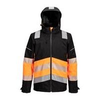 PW3 Hi-Vis Klasse 1 Extreme Regenjacke Orange/Schwarz 4XL