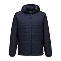 Professionelle isolierte Baffle-Jacke mit Kapuze, Marineblau, Größe L