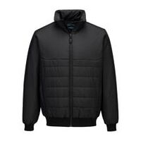 Professioneller isolierter Bomber Schwarz L