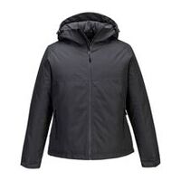 Professionelle isolierte Baffle-Jacke mit Kapuze für Damen Metallgrau S