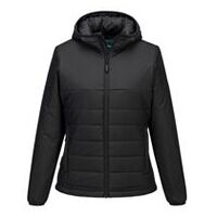 Professional Damen Kapuzenjacke mit isolierter Baffle-Jacke, Schwarz, Größe L