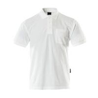 Tricou polo cu buzunar la piept CROSSOVER Borneo, Unisex, Alb, Mărime 2XL