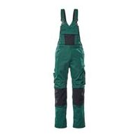 Salopete cu buzunare la genunchi UNIQUE Augsburg, Unisex, Verde/Negru, Mărime 76C46