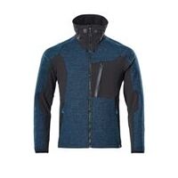 Strickjacke mit Reißverschluss ADVANCED, Unisex, Dunkelpetroleum/Schwarz, Größe 4XL