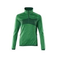 Pulover din fleece cu fermoar scurt ACCELERATE, Femei, Verde iarbă/Verde, Mărime 2XL