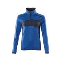 Pulover din fleece cu fermoar scurt ACCELERATE, Femei, Albastru azuriu/Albastru închis, Mărime 2XL