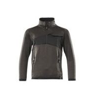 Gyerekek számára készült polár pulóver ACCELERATE, gyerekek, Sötét antracit/fekete, 104-ös méret