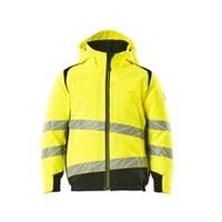 Winterjacke für Kinder ACCELERATE SAFE, Kinder, Hi-vis Gelb/Schwarz, Größe 104