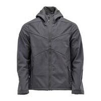 Kapucnis softshell kabát, antracit szürke, Méret 2XL