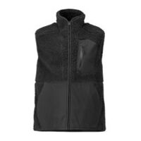Faserpelz Weste mit Reißverschluss Thermoweste, Schwarz, Größe 2XL