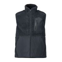Faserpelz Weste mit Reißverschluss Thermoweste, Schwarzblau, Größe 2XL
