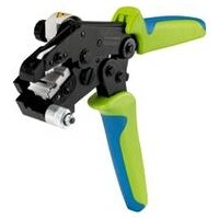 Tang til skæring, afisolering og krympning af fiberoptiske kabler med en diameter på 2,2 mm til Toshiba-stik, med manuel knivfremføring