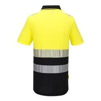 DX4 Hi-Vis Zip Class 1 Poloshirt S/S Orange/Schwarz 4XL