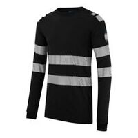 PW3 Modaflame Knit FR Tričko s dlouhým rukávem, černé, velikost L