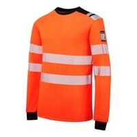 PW3 Modaflame Knit HVO FR Langarm-T-Shirt Orange/Schwarz L