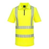 KX3 Sport Hi-Vis Poloshirt mit Reißverschluss, kurzärmlig, Gelb, 4XL