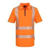 KX3 Sport Hi-Vis Poloshirt mit Reißverschluss, kurzärmlig, Orange, 4XL