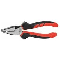 Heavy-duty combination pliers, bright finish, with two-part grips