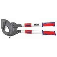 Ratchet cable cutter with telescopic handles