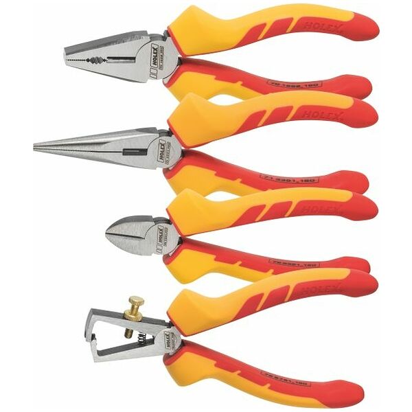 Pliers set, 4 pieces VDE insulated 4
