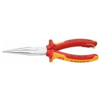 Snipe-nose pliers, straight Insulated to VDE, with securing eye 200 mm