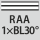 Pro rádlovaný profil: RAA 1×BL30°