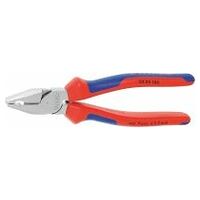 Heavy-duty combi pliers, chrome-plated, with grips