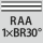 Pro rádlovaný profil: RAA 1×BR30°