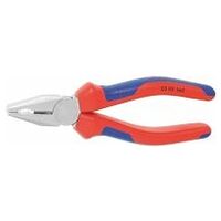 Combination pliers, chrome-plated, with grips  160 mm
