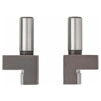 Pair of semi-cylindrical shoulder anvils for internal measurements