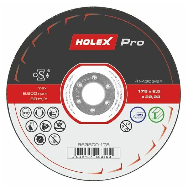 Disque à tronçonner HOLEX Pro «2 en 1» 178 mm
