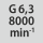 Kvalita vyvážení G při otáčkách: G 6,3 při 8000 min<sup>-1</sup>