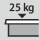 Skuffe/udtrækshylde, bæreevne: 25 kg
