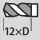 Bohrtiefe bis 12×D