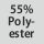 Gewebezusammensetzung 55% Polyester