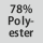 Gewebezusammensetzung 78% Polyester