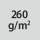 Materialgrammatur / Gewebedichte 260