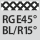 für Rändelprofil RGE45° BL/BR15°
