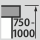 Höhenverstellung Arbeitsplatz 750-1000