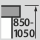 Höhenverstellung Arbeitsplatz 850-1050