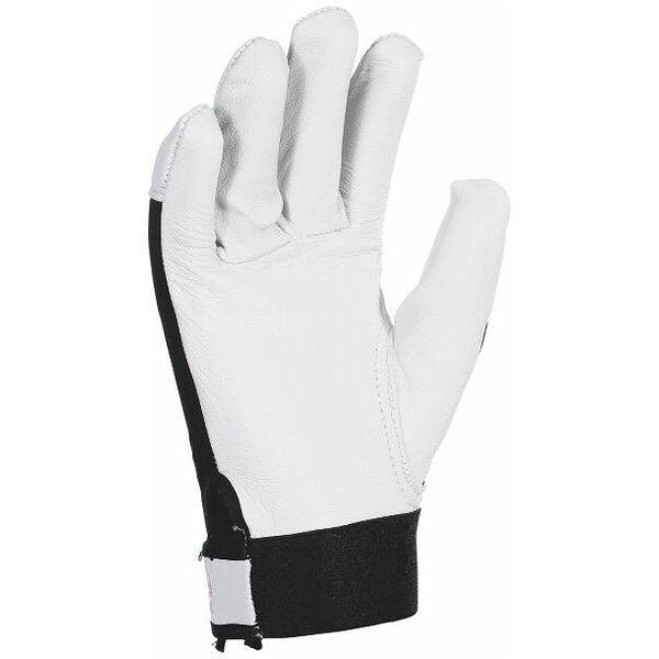 Pair of nappa leather gloves Dexter 1, 8905, white-black CE 2111 8