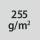 Materialgrammatur / Gewebedichte 255