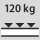 Fachboden Tragfähigkeit / maximale flächenverteilte Fachlast (auf Metall) 120