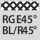 für Rändelprofil RGE45° BL/BR45°