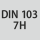 Toleranzklasse DIN 103 7H