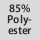 Gewebezusammensetzung 85% Polyester
