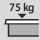 Schubladen/Auszugboden Tragfähigkeit: 75 kg