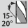 Spiralwinkel: 15-20 Grad